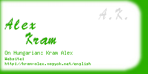 alex kram business card